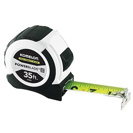 35 Ft. Abs Powerblade II Wide Blade Tape Measures - Small, White & Black